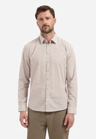 No Excess - Shirt Stretch Allover Printed white - Gr. - XXXL