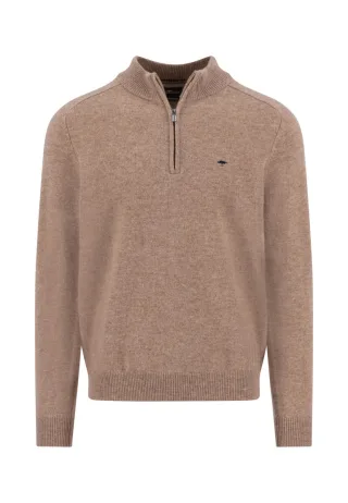 Fynch Hatton - Troyer mit Zipper beige - Gr. - XXL