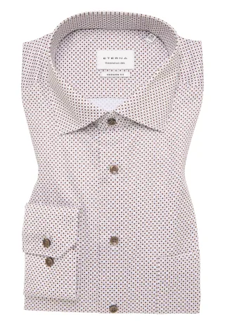 ETERNA - Hemd Satingewebe Langarm braun - Gr. - 41/Langarm - 65cm