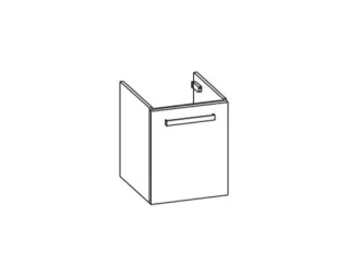 Artiqua 411 Waschtischunterschrank für Vero Air 072445, Graphit Struktur quer, 411-WUT-D75-L-7070-40 411-WUT-D75-L-7070-401
