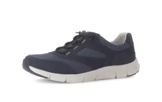 pius gabor - Sneaker low Materialmix Leder/Textil blau blau - Gr. - 44