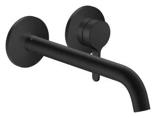 Hansgrohe Waschtischmischer Unterputz Axor One Fertigset mit Hebelgriff mattschwarz, 48120670 48120670