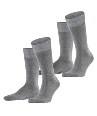 FALKE - FALKE Happy 2-Pack Herren light greymel. - Gr. - 48.5