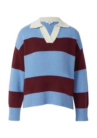 s.Oliver - Strickpullover rot|blau|mehrfarbig - Gr. - 34