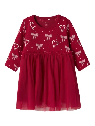 NAME IT - NBFRI LS DRESS jester red - Gr. - 68