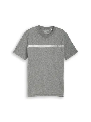 TOM TAILOR Denim - T-Shirt in Melange-Optik grau - Gr. - M