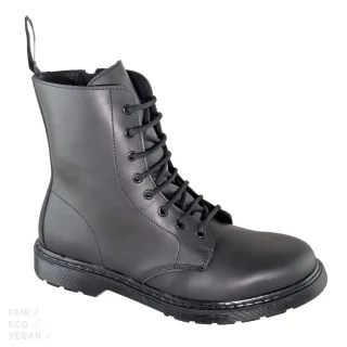 Shoezuu 8 Eye UK Zip-Boots black mono