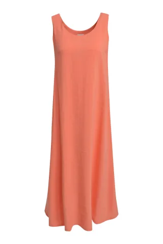 Milano Italy - long, sleeveless dress peach - Gr. - 44