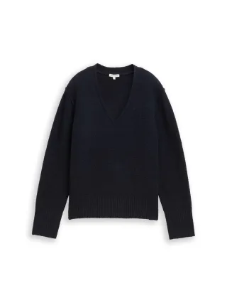 Tom Tailor - Strickpullover in Bouclé-Optik sky captain blue - Gr. - L