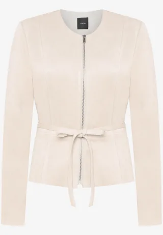 zero - Blazer-Jacke in Lederoptik - Gr. - 44