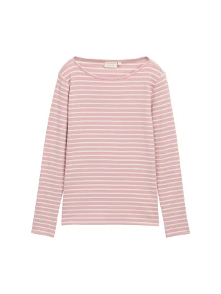Tom Tailor - Langarmshirt mit Streifenmuster rose offwhite tee stripe - Gr. - XXXL