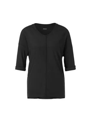 Marc Cain Essentials - Blusenshirt aus Material-Mix black - Gr. - 38