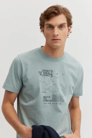 BASEFIELD - Rundhals T-Shirt 1/2 arctic blue - Gr. - XL