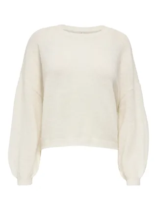 ONLY - ONLSUSIA LIFE LS O-NECK CC KNT cloud dancer - Gr. - XL