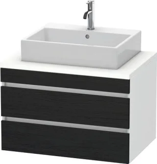 Duravit DuraStyle Konsolenwaschtischunterbau wandhängend Eiche Schwarz & Weiß Matt 800x548x512 mm -  DS531701618