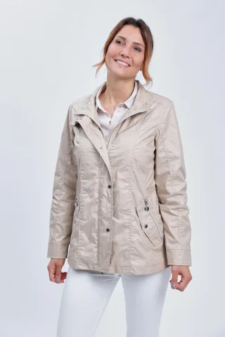 CLARINA - Jacke, 1/1-Arm, Stehbund sand - Gr. - 44