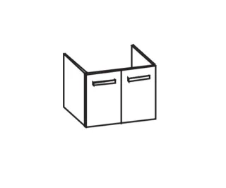 Artiqua 412 Waschtischunterschrank für Ventuno T0017, Quarzgrau Matt Select, 412-WU2T-I24-7163-173 412-WU2T-I24-7163-173