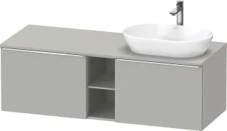 Duravit D-Neo Konsolenwaschtischunterbau wandhängend Betongrau Matt 1400x550x459 mm - DE4950R1007000 DE4950R10070000