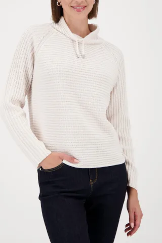 monari - Strickpullover mit Stehkragen almond - Gr. - 38