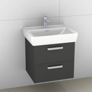 Artiqua 415 Waschtischunterschrank für Pro A 818952 Anthrazit Hochglanz, 415-WU2L-L27-7015-51 415-WU2L-L27-7015-51