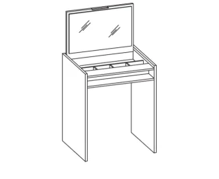 Artiqua 400 Schminktisch, Quarzgrau Matt Touch, 400-ST-1-70-173 400-ST-1-70-173