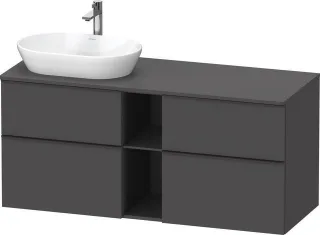 Duravit D-Neo Konsolenwaschtischunterbau wandhängend Graphit Matt 1400x550x664 mm - DE4970LBD490000 DE4970LBD490000