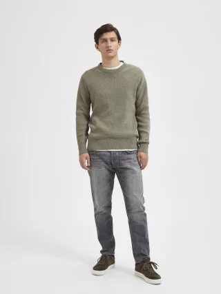 SELECTED MEN - SLHRODNEY LS CREW NECK - Gr. - XXL