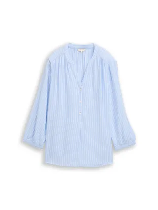 Tom Tailor - Bluse mit Streifen blau - Gr. - 42