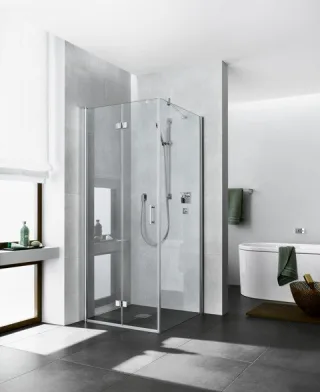 Kermi Pendel-Falttür Diga 2SL 1030x2000, silber hochglanz, ESG klar, DI2SL10320VAK DI2SL10320VAK