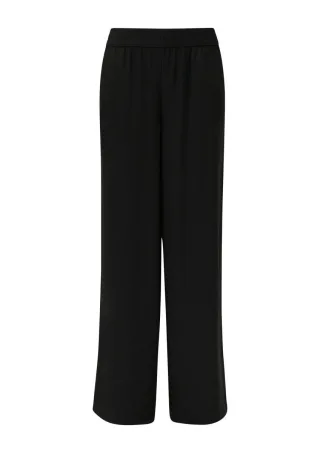 s.Oliver Red Label - Twillhose mit Eingrifftaschen und Wide Leg schwarz - Gr. - 34