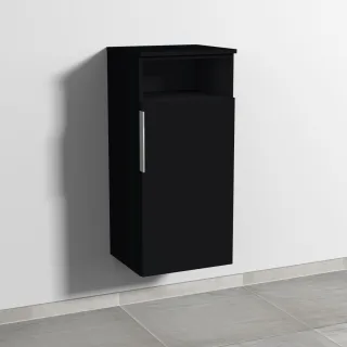 Sanipa 3way Mittelschrank mit 1 Tür und 1 offenem Fach, Schwarz-Matt, UF13508 UF13508