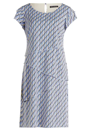 Betty Barclay - Jerseykleid blau/weiß - Gr. - 38
