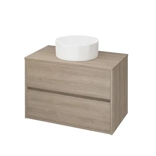 Neuesbad Serie 300 Waschtischunterschrank, B:798, T:450, H:530mm, Eiche 1S924-0101