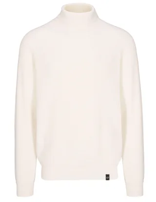 COMMANDER Finest Clothing - Rollkragenpullover Struktur offwhite - Gr. - XXL