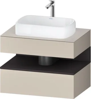 Duravit Qatego Konsolenwaschtischunterbau wandhängend Taupe Supermatt 800x550x600 mm - QA47300808300 QA4730080830010
