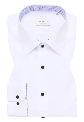 ETERNA - Hemd Popeline Langarm weiß - Gr. - 43/Langarm - 65cm