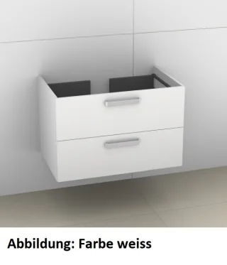 Artiqua 412 Waschtischunterschrank für Ventuno T0018 Quarzgrau Matt Select, 412-WU2L-I25-7163-173 412-WU2L-I25-7163-173