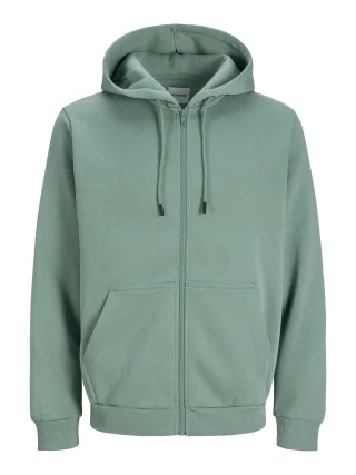 JACK&JONES - JJEBRADLEY SWEAT ZIP HOOD NOOS Mineral Blue - Gr. - XXL
