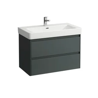 LAUFEN Waschtischunterschrank BASE 2.0 446x821x515 2 Schubl m. Griffmulde f.WT H813965 verkehrsgrau, H4113021082661