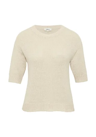 s.Oliver Red Label - Weicher Strickpullover im Relaxed Fit beige - Gr. - 38