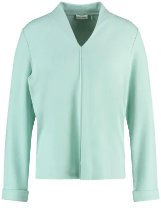GERRY WEBER Edition - Leichter Pullover mit Kelchkragen mint melange - Gr. - 46