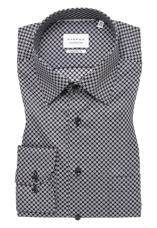 ETERNA - Hemd Twill Langarm anthrazit - Gr. - 48/Langarm - 65cm