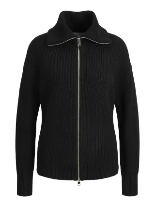 JJXX - JXADELINE TWIST ZIP CARDIGAN KNIT black - Gr. - M