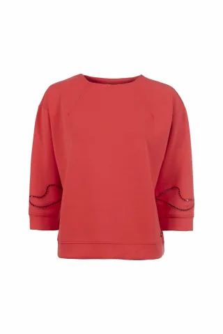 squesto - Leichtsweat 3/4 poppy red - Gr. - 36