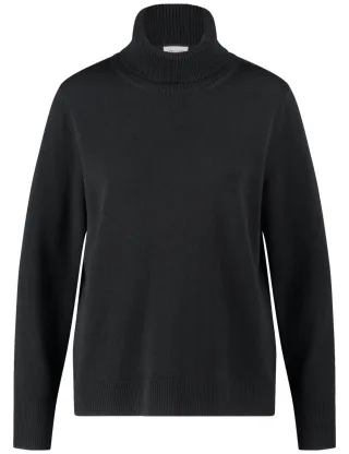 GERRY WEBER Collection - Rollkragenpullover schwarz - Gr. - 38