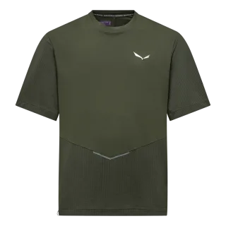 SALEWA - Pedroc Dry'Ton Hybrid T-Shirt Herren - Grün (Gr.46)