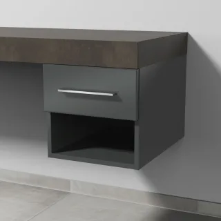 Sanipa Anbau-/Solitärschrank 2morrow (G2350) 340x350x520 Anthrazit-Glanz, G235079 G235079