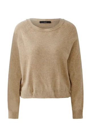 Oui - Pullover beigemel - Gr. - 44