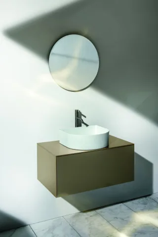 LAUFEN Waschtischunterschrank SONAR f.WT H812340/1/2/3 775x455 1 Schubl. Ausschnitt mitte Titan, H40 H4054110340421