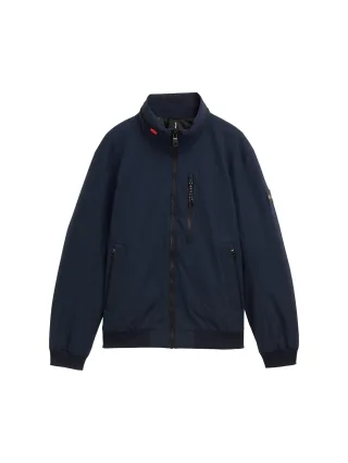 Tom Tailor - Blouson Jacke mit verstaubarer Kapuze sky captain blue - Gr. - XXXL